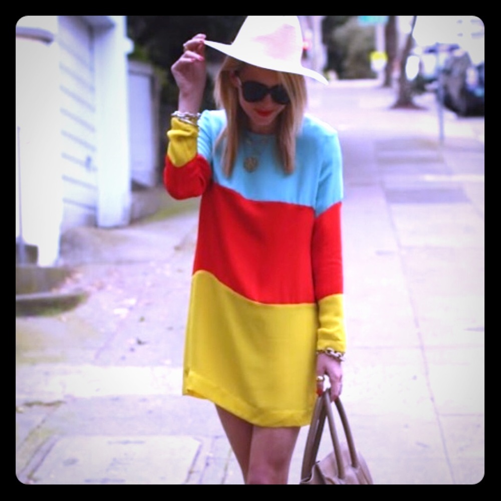 Heidi Merrick NWT Mini Colourblock Dress